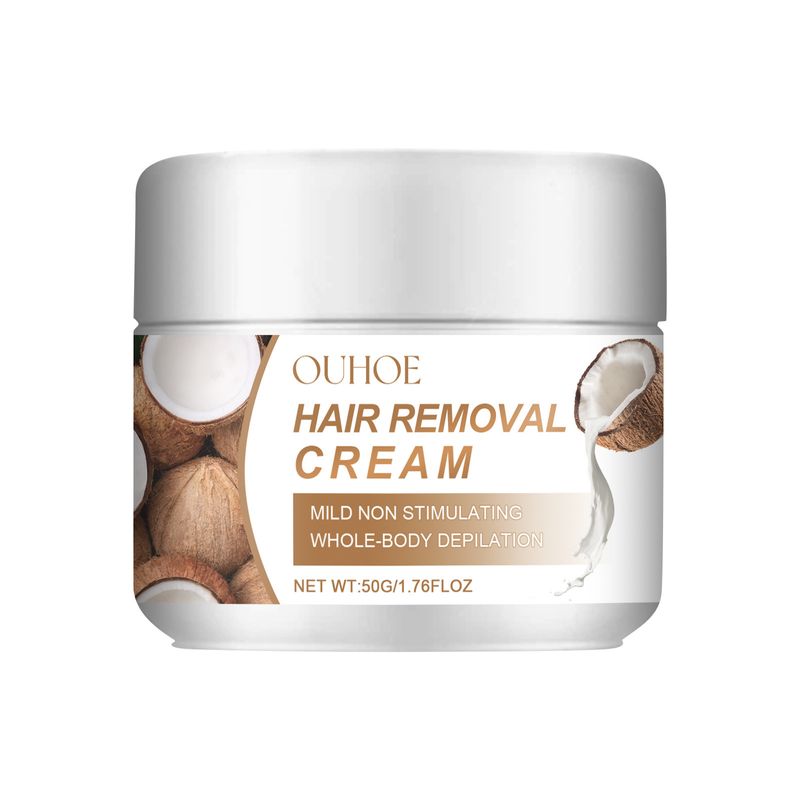La crème dépilatoire à la noix de coco OUHOE n'irrite pas les poils des aisselles, des mains et des jambes. C'est un nettoyage universel et_voghion.com