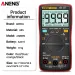 ANENG AN8009 Digital Multimeter Transistor Testers Kondensator True-RMS Tester Automotive Electrical Capacitance Meter Temp Diode_voghion.com