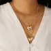 Set di orecchini placcati in oro con collana e bracciale a forma di cuore HOVANCI per donna_voghion.com