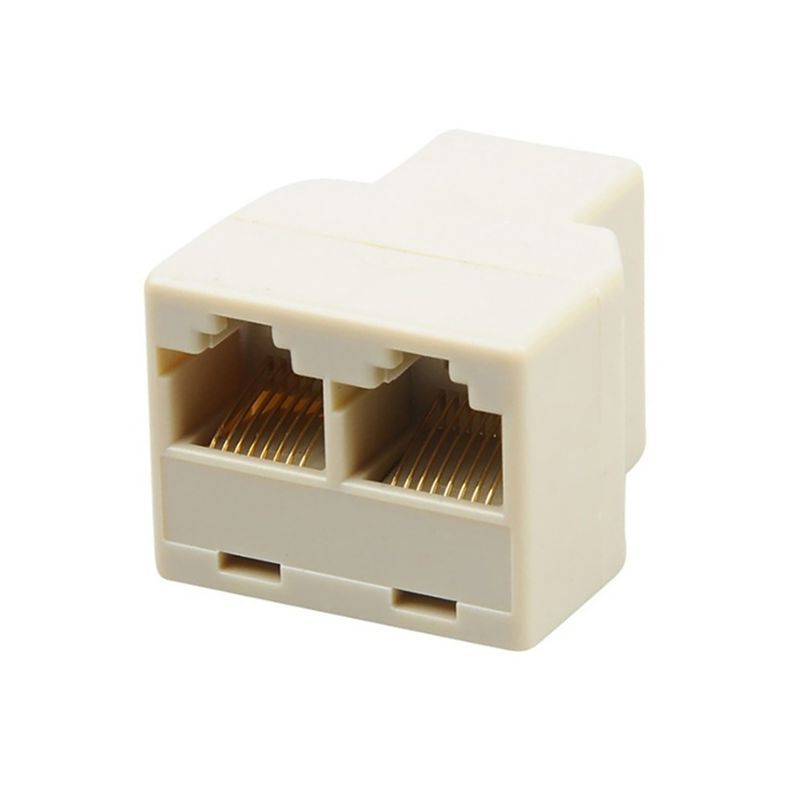 Connector 1 to 2 Way Parallel Wiring Small Ethernet Network Adapter_voghion.com