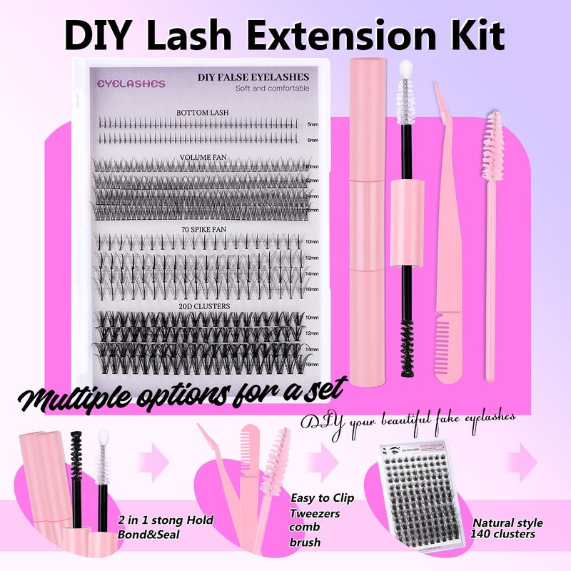 2024 Hot Selling 404 Cluster Eyelash Set DIY Mixed Segmented Grafting Single Cluster Lower Eyelashes_voghion.com
