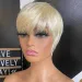 Kort, glat, pixie-cut paryk med ægte hår og pandehår, Remy-parykker_voghion.com