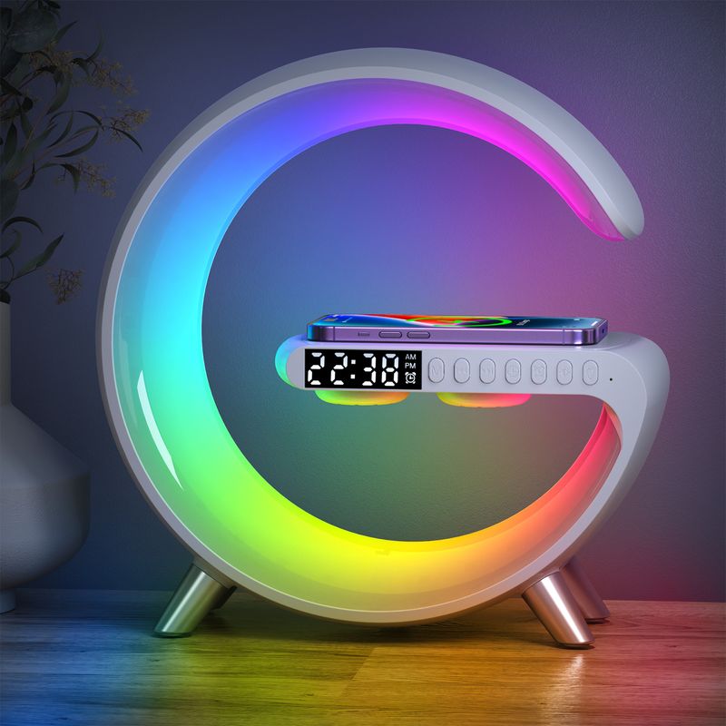 [With Adapter] Rhythm RGB Light Bar Smart Light Sunrise Alarm Clock Wake Up Light Alarm Clocks For Bedrooms Dimmable_voghion.com