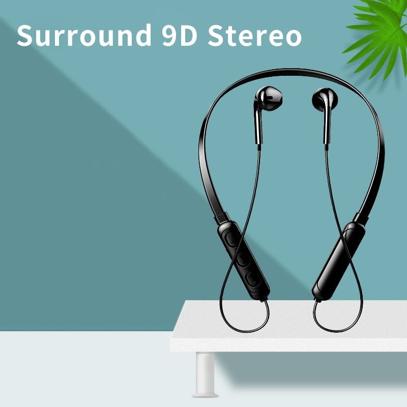 Drahtloses Bluetooth-Kopfhörermikrofon mit Stereo-Rauschunterdrückung, universelles 5.0-Sport-Headset-Mikrofon_voghion.com