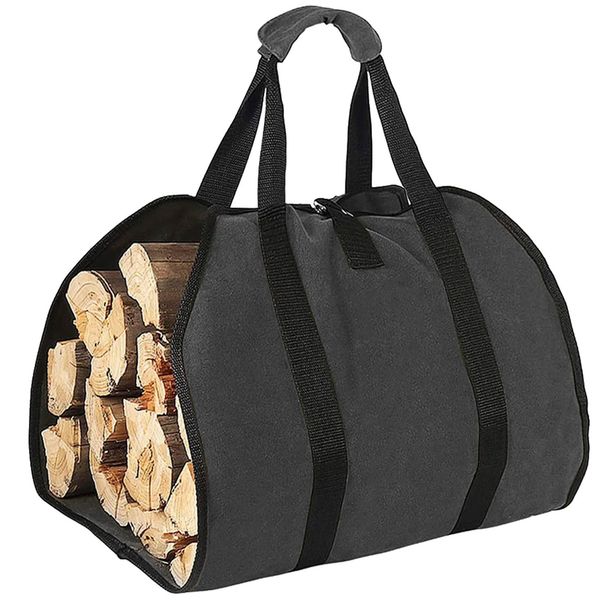 Neue tragbare, langlebige Holzfällertasche, multifunktionale Brennholz-Aufbewahrungstasche, Tragetasche aus Oxford-Stoff für Brennholz im Freien_voghion.com