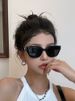 LazyZoom Western Style Cat Eye Make Your Look Smaller 2024 New Sunglasses High-Grade Men's And Women's UV Protection Square Round_voghion.com