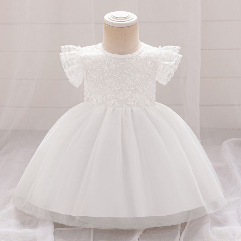 2025 New Baby Girl Baptism Dress Infant Baptism Gown - Sleeveless Tulle Tutu Gown For 1st Birthday, Christening & Photo Shoots (3-24 Months)_voghion.com