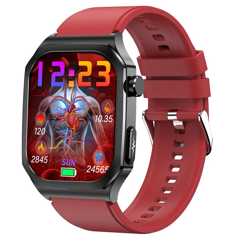 Smartwatches Neue Smartwatch Bluetooth-Anruf EKG Nicht-invasive Harnsäure Blutfett SOS Herzfrequenz Blutsauerstoffüberwachung_voghion.com
