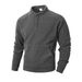 Men's Slim-Fit Stand Collar Sweatshirt – European Minimalist Long Sleeve Top (Camel/Black/Grey, Sizes S-XXXL)_voghion.com