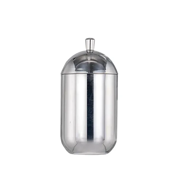 Edelstahl-Dousen mat Deckel Kleng Zylinderbehälter fir Téi, Zocker, Kaffisbounen, Séissegkeeten, Snacks a méi_voghion.com