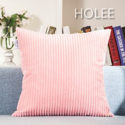 Premium Corduroy Pillow Covers - Modern Solid Color Cushion Cases For Sofa & Office (45x45cm, 8 Trendy Colors, No Insert Included)_voghion.com
