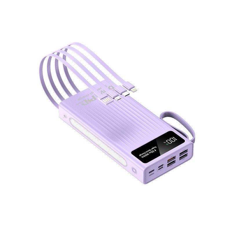 ​​Tragbare Powerbank mit 30.000 mAh – Hohe Kapazität, für den Außeneinsatz mit Notlicht_voghion.com