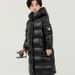 Kids' Long Puffer Jacket With Reflective Shell - Winter Warm Hooded Coat For Boys & Girls, Thickened Down Parka With UV Protection_voghion.com