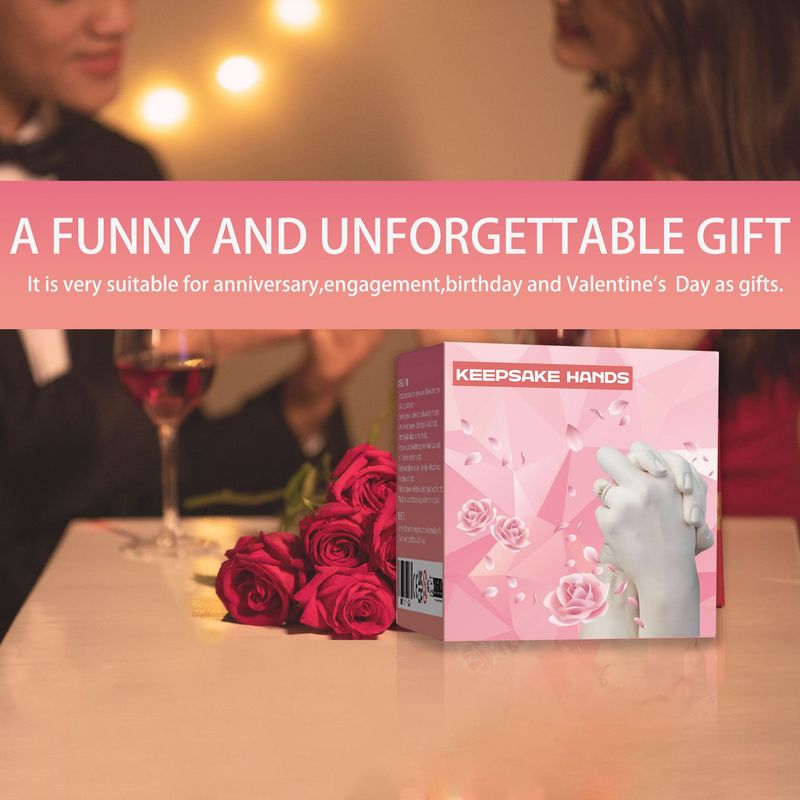 Home Furniture Couple hand model plaster powder Valentine's Day gift dedicated hand model_voghion.com