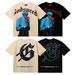 AmiriGodspeed Skull Rock Band Yıkanmış Kısa Kollu Tişört Erkekler ve Kadınlar İçin Çiftler İçin Alt Katman_voghion.com