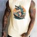 Men's Vest New Chinese Style Cute Shark Round Neck T-Shirt 3D Print Fashion Sleeveless Clothing_voghion.com