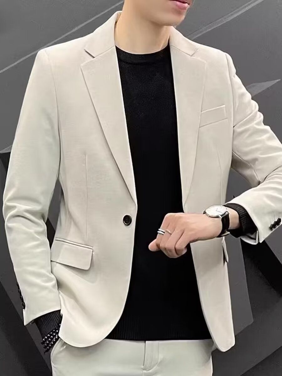 New Trendy Men's Top Handsome Loose Suit Coat Men's Spring and Autumn Versatile Casual Suit_voghion.com