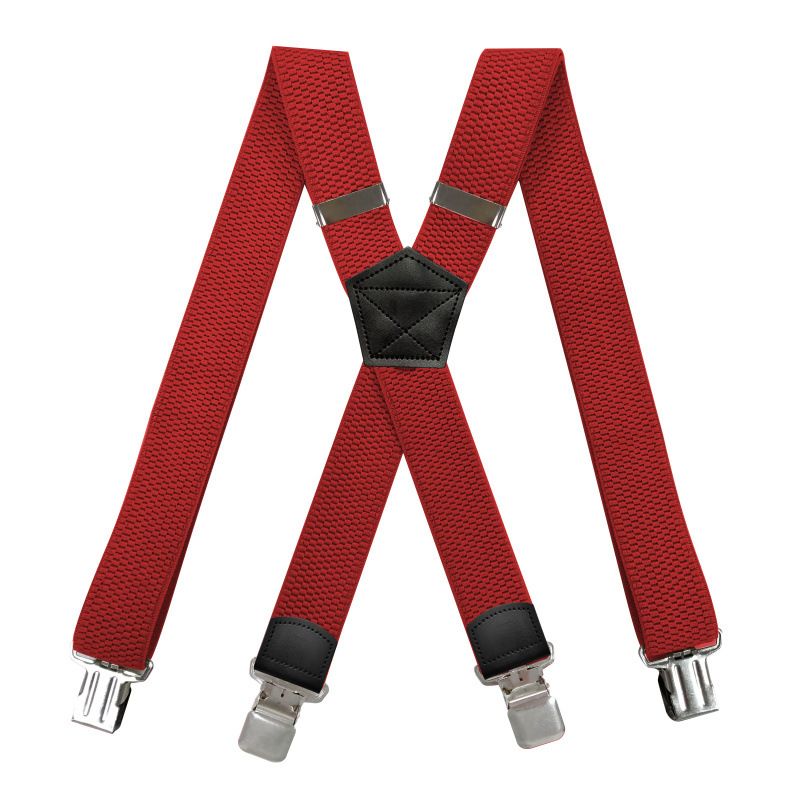 VOOTHOST Strapazierfähige Hosenträger für Männer, für die Arbeit im Freien, 3,5 cm, X-Rücken, 4 starke Clips, verstellbare, elastische Hosenträger, Gurtgürtel F0212_voghion.com