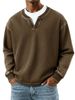 Maglione da uomo con scollo a V, vestibilità comoda oversize, look vintage lavato (S-XXL, 9 colori)_voghion.com