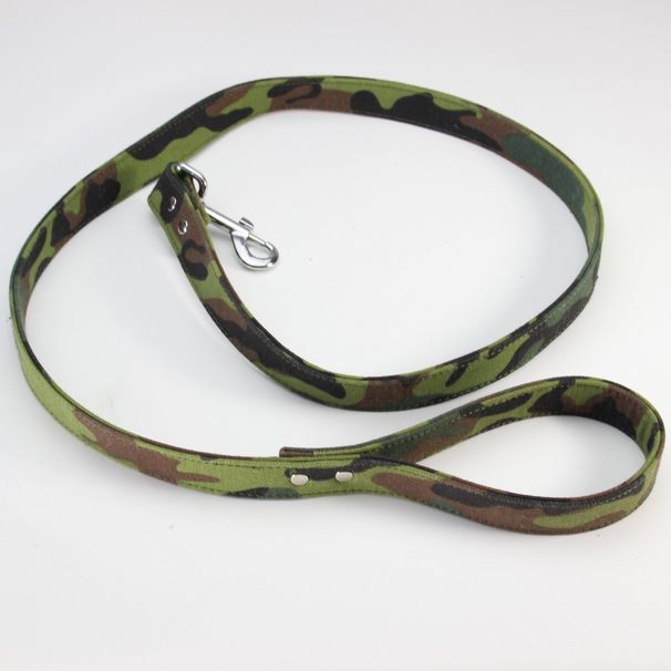 Premium Camouflage Canvas Thickened Leash For Medium And Large Dogs, DIY Pet Collar, 120cm Dog Chain_voghion.com