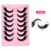 New 7 pairs of fitted eye tail plus long false eyelashes Thick fox eye cat eye eyelashes_voghion.com