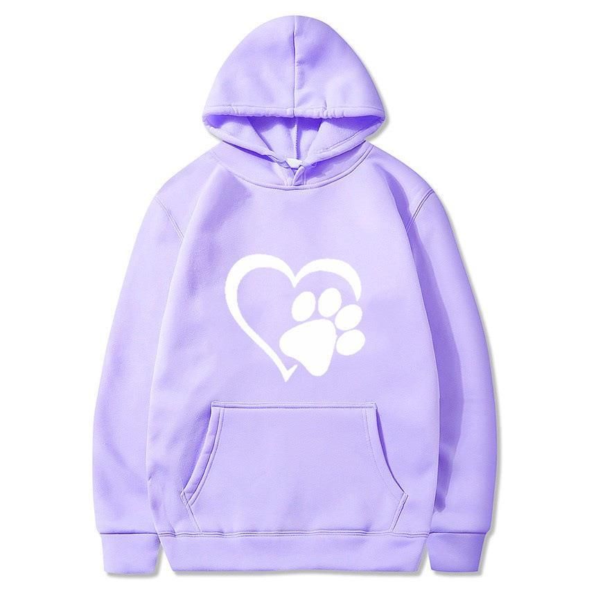 2025 Lente en herfst heren zwarte kattenpoot hart koppel hoodie sweatshirt_voghion.com