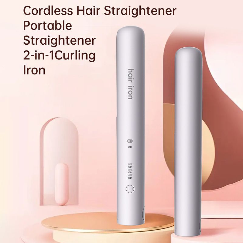 Mini Wireless Rechargeable Portable USB Bangs Curling Dual-use Dormitory Magic Hair Straightener_voghion.com