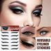 West&Month zelfklevende eyeliner zes paar dubbele oogleden stage party club oogmake-up patch_voghion.com