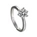 Thai Silver Moissanite Diamond Ring For Women Simulated One Carat Open Adjustable Engraved Fashionable Unique Niche_voghion.com