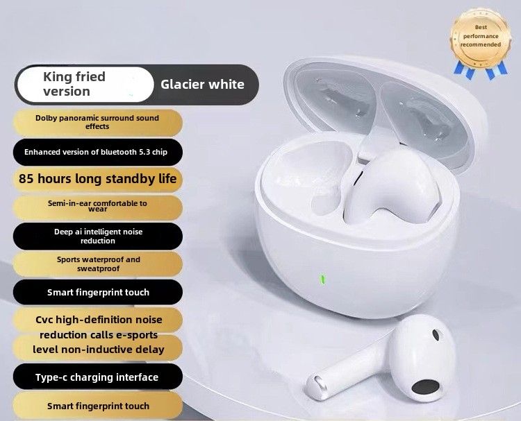 24 New Bluetooth Headset Noise Reduction HIFI True Wireless Half-in-ear Universal Comfortable And Easy To Wear Sports Game Headset_voghion.com
