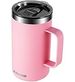 Insulated Lid, Stainless Steel Mug, Double-Walled Vacuum With Handle, Premium Thermal Travel Coffee Mug_voghion.com