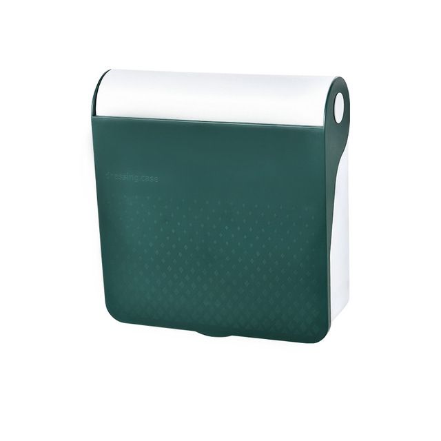 Capa flip de parede com espelho caixa de maquiagem banheiro caixa de armazenamento de cosméticos à prova d'água organizador de maquiagem sem perfuração_voghion.com