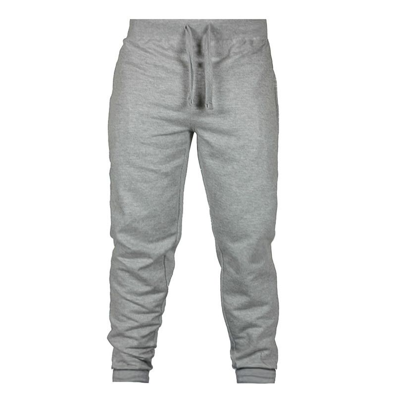 Men's casual solid color sanitary spring and autumn sports breathable Harlan pants, fashionable versatile leggings_voghion.com
