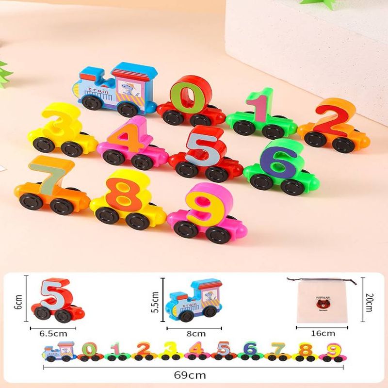 Trenuleț magnetic din plastic, mai mare și mai ecologic decât trenul din lemn, potrivit pentru jocul intelectual, cadou ideal de sărbători._voghion.com
