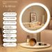LED Makeup Mirror With Lights - Portable Vanity Mirror For Home & Dorm Room (Touch Control, 3 Color Modes, 360° Rotation, USB Rechargeable)_voghion.com