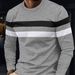 Herren-Langarmshirt mit Farbblock-Design – Weiches, gebürstetes Polyester-Basismaterial, figurbetontes Thermoshirt für Winter und Herbst, unverzichtbares Basic für den Lagenlook_voghion.com