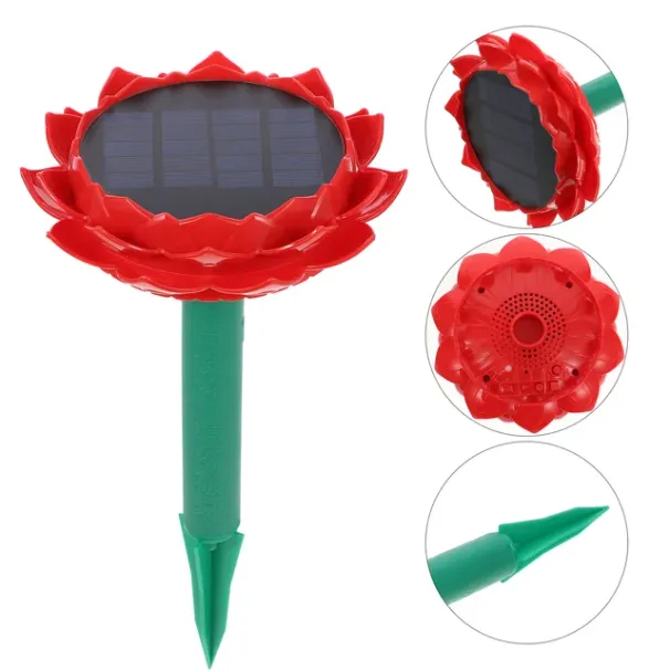 Solar-Lautsprecher für den Außenbereich, tragbar, Amp, Lotus, wasserdicht, kabellos, mit Strom versorgt, Kunststoff_voghion.com