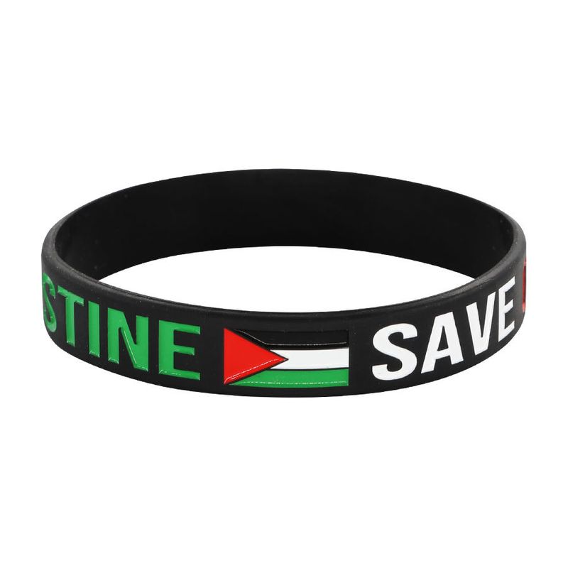 Palestine Free Palestine flag Παλαιστίνη βραχιόλι βραχιόλι σιλικόνης διεθνές αναμνηστικό βραχιολάκι_voghion.com