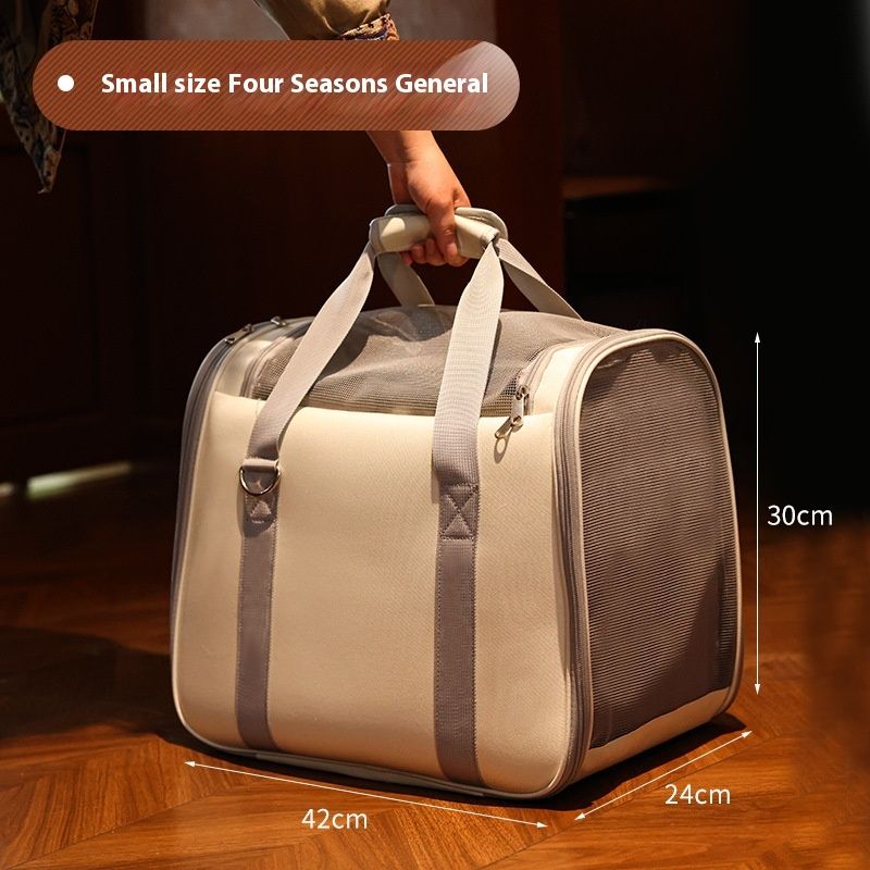 Haustier-Katzentasche, tragbare Handtasche für den Außenbereich, atmungsaktiv, bequem und nicht stickig für Katzen, Trage-Umhängetasche_voghion.com
