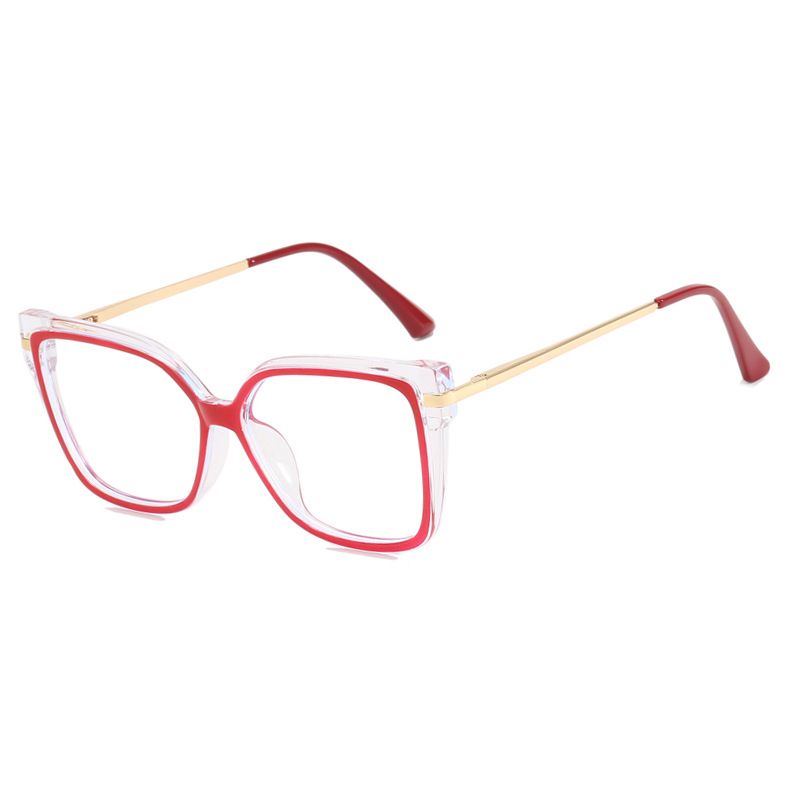 Unisex vierkante platte lens damesbril montuur anti-blauw licht in camera montuur_voghion.com