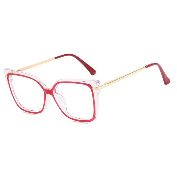 Unisex vierkante platte lens damesbril montuur anti-blauw licht in camera montuur_voghion.com