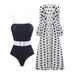 Women's Clothing Elegant One-Piece Swimsuit Flowy Cover-Up High Waist Sexy Modest Design Tummy Control Quick-Dry Fabric - Perfect Beach Pool_voghion.com
