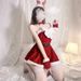 Sieviešu apģērbu komplekts pieaugušajiem ar bantīti un Ziemassvētku kleitu "Trušu meitene" COS Performance Bow_voghion.com