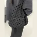 2025 Retro Fashion Large Capacity Tote Gray Polka Dot Dots Hobo Shopper Vintage Soft Lady Versatile Single Shoulder Bag_voghion.com