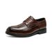 British Style Brogue Leather 2022 Autumn Fashion Casual Lace-up Single Men's Suit Shoes_voghion.com