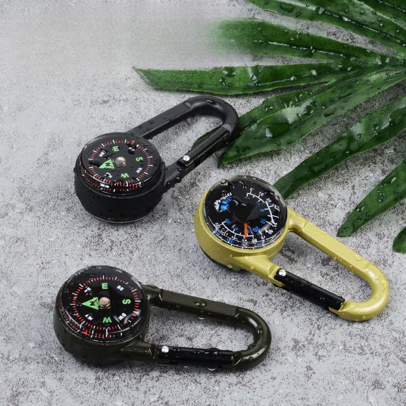 JG Outdoor-Karabinerthermometer, 2-in-1, multifunktionaler Kompasshaken, Präzision, hohe Genauigkeit_voghion.com