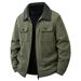 Giacca da uomo in velluto a coste Sherpa – Cappotto da lavoro invernale foderato in pile con tasche multiple (M-5XL, Nero/Cachi/Verde militare/Grigio)_voghion.com