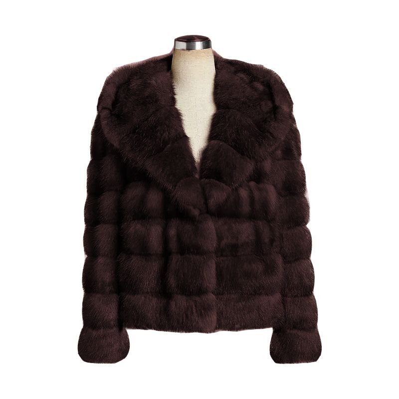 Women's Clothing Luxury Russian Sable Fur Coat Women's Long Hooded Winter Jacket Fashionable Faux Fur Outerwear_voghion.com