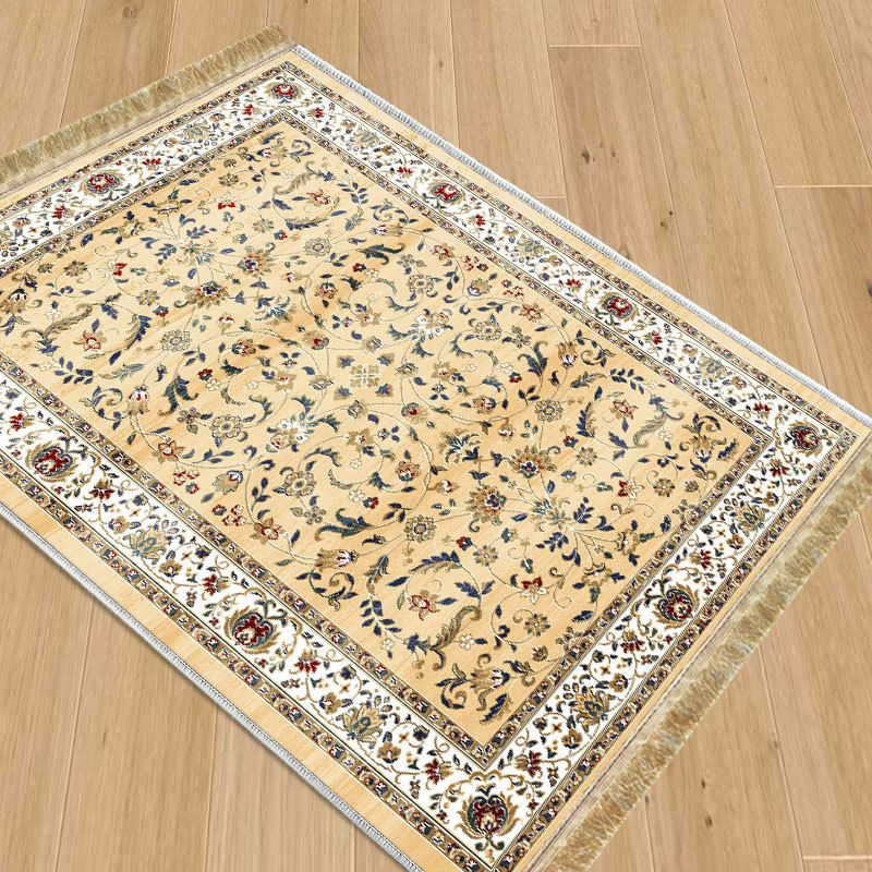 Vintage-Teppich im nordischen Böhmischen Stil – Kristallsamt mit Fransenquasten für Wohnzimmer und Schlafzimmer (weich, rutschfest, waschbar, Boho-Chic-Dekor)_voghion.com