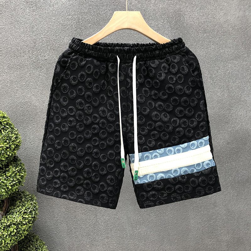 Vêtements pour hommes, beaux shorts moussants, vêtements d'extérieur décontractés pour hommes, pantalons blancs, nouveaux shorts de plage pour hommes d'été 2024_voghion.com
